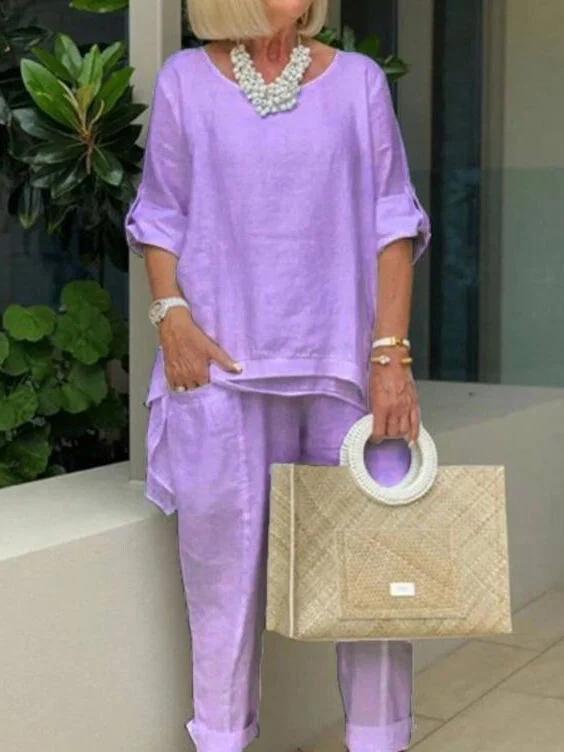 Women's Casual Cotton Suit