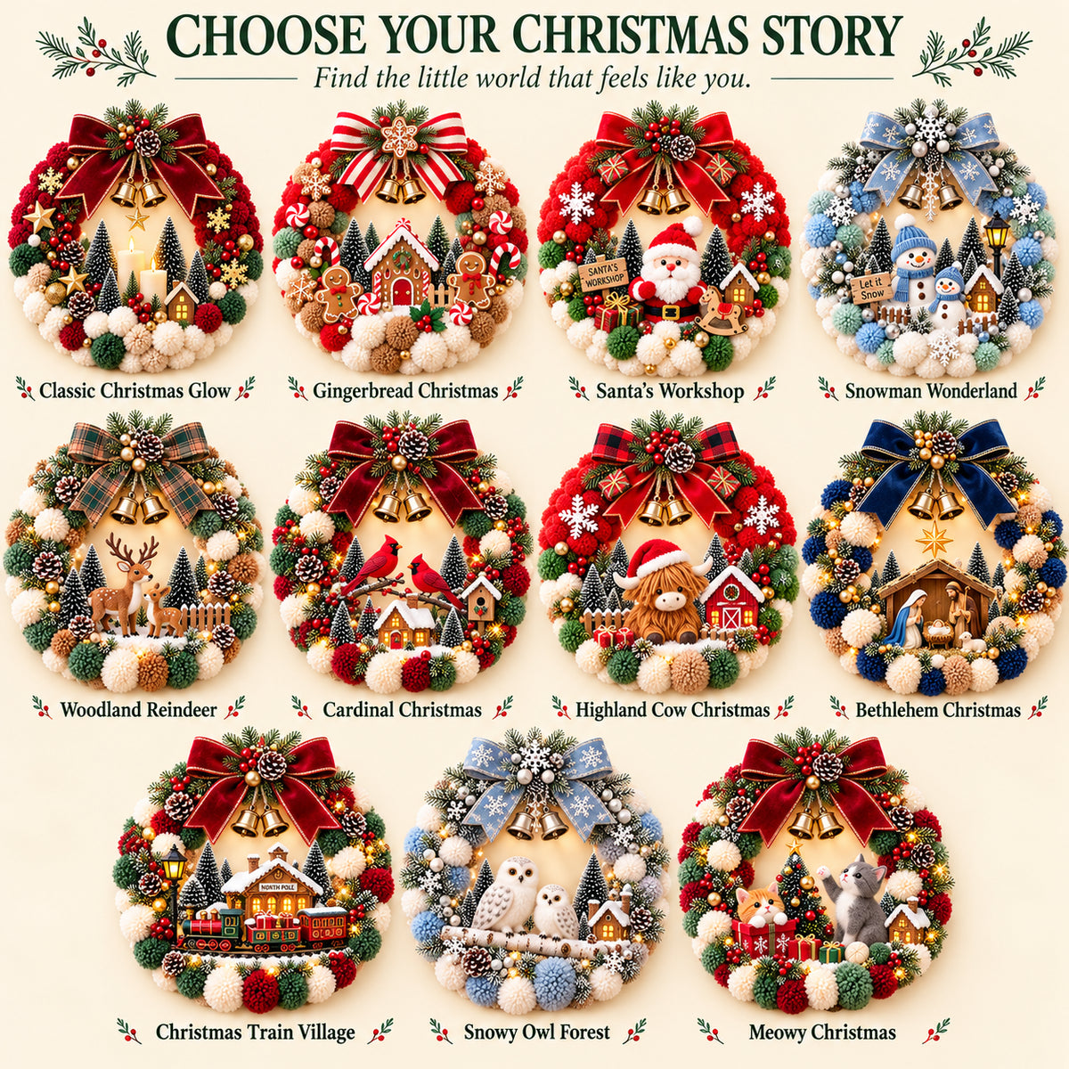 Christmas Pom-Pom Wreath Kit view 5