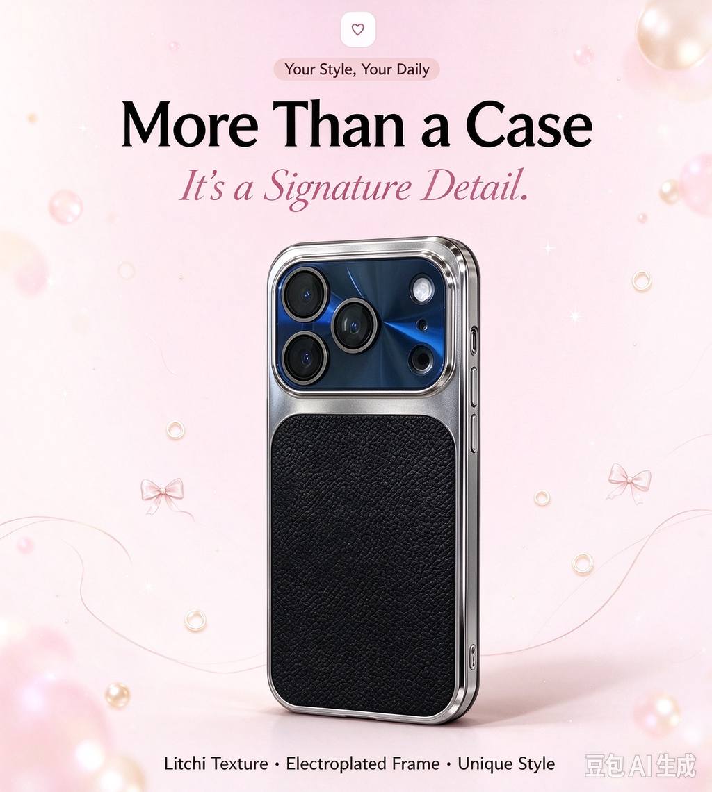 🔥Limited Sale🔥 Litchi Texture Electroplated Phone Case for/ iPhone 15/ iPhone 16 / iPhone 17