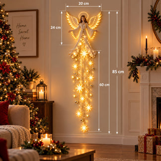 Angel Blessing Starfall Wall Light-Heavenly Christmas Wall Decor