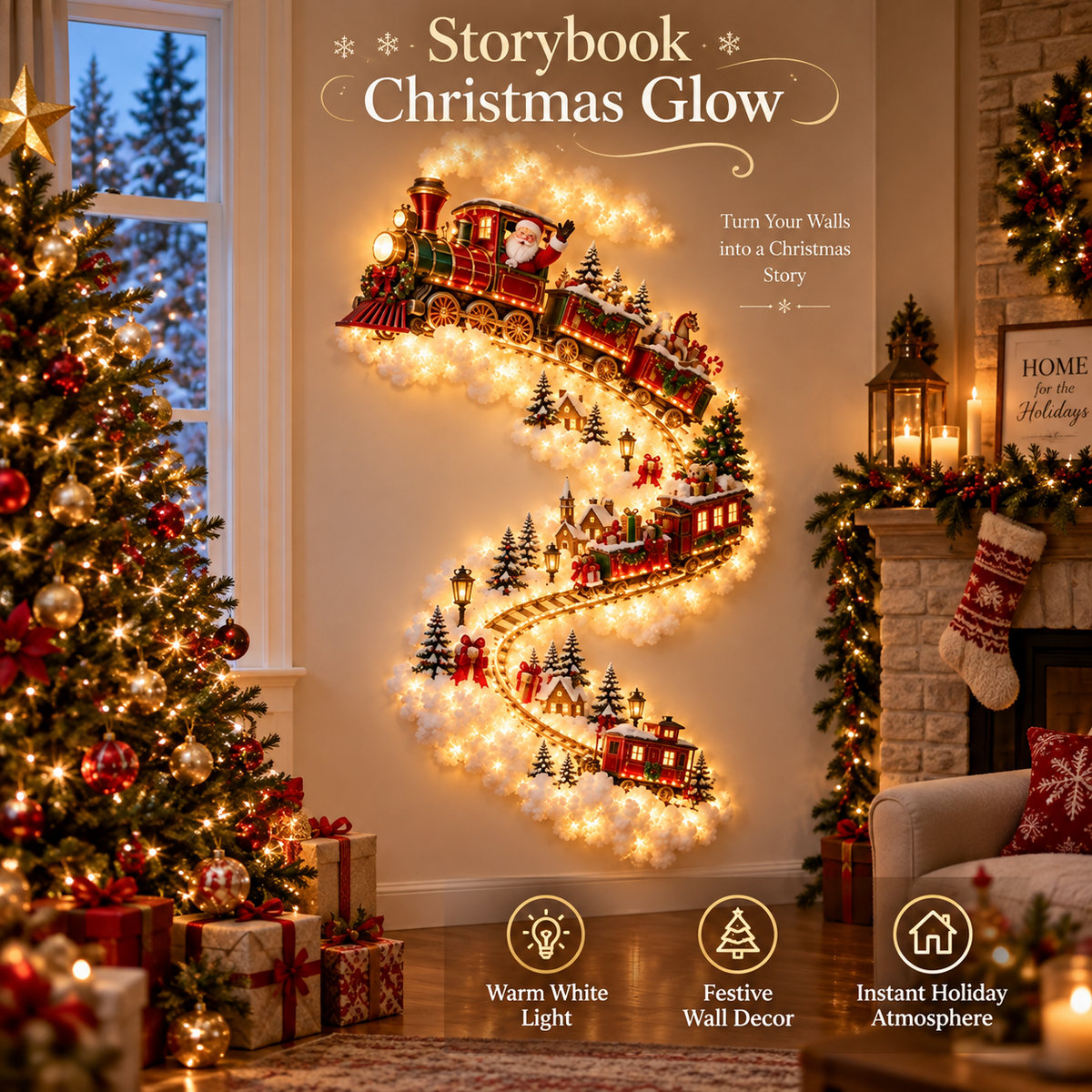 ✨Christmas Magic Trail Wall Light - A Little Christmas Magic, Right on Your Wall✨