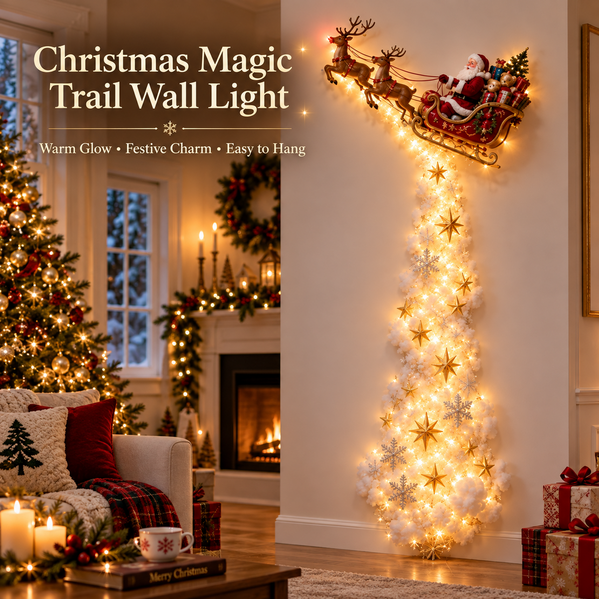 ✨Christmas Magic Trail Wall Light - A Little Christmas Magic, Right on Your Wall✨