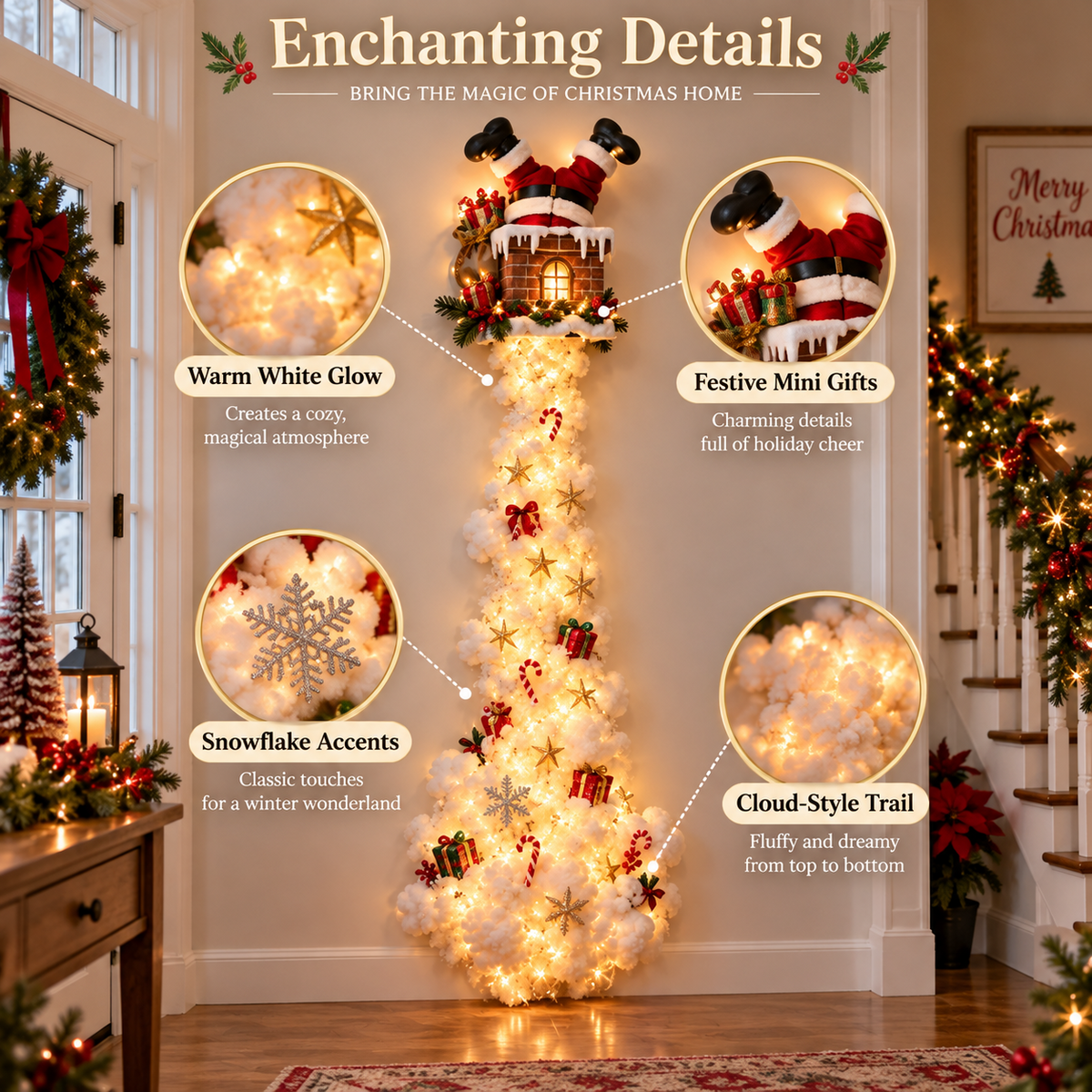 ✨Christmas Magic Trail Wall Light - A Little Christmas Magic, Right on Your Wall✨