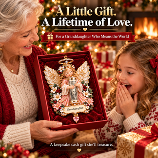 ⏰ LAST DAY SALE 50% OFF! 👼💵 3D Angel Christmas Cash Gift Ornament – Holiday Money Holder Keepsake ✨