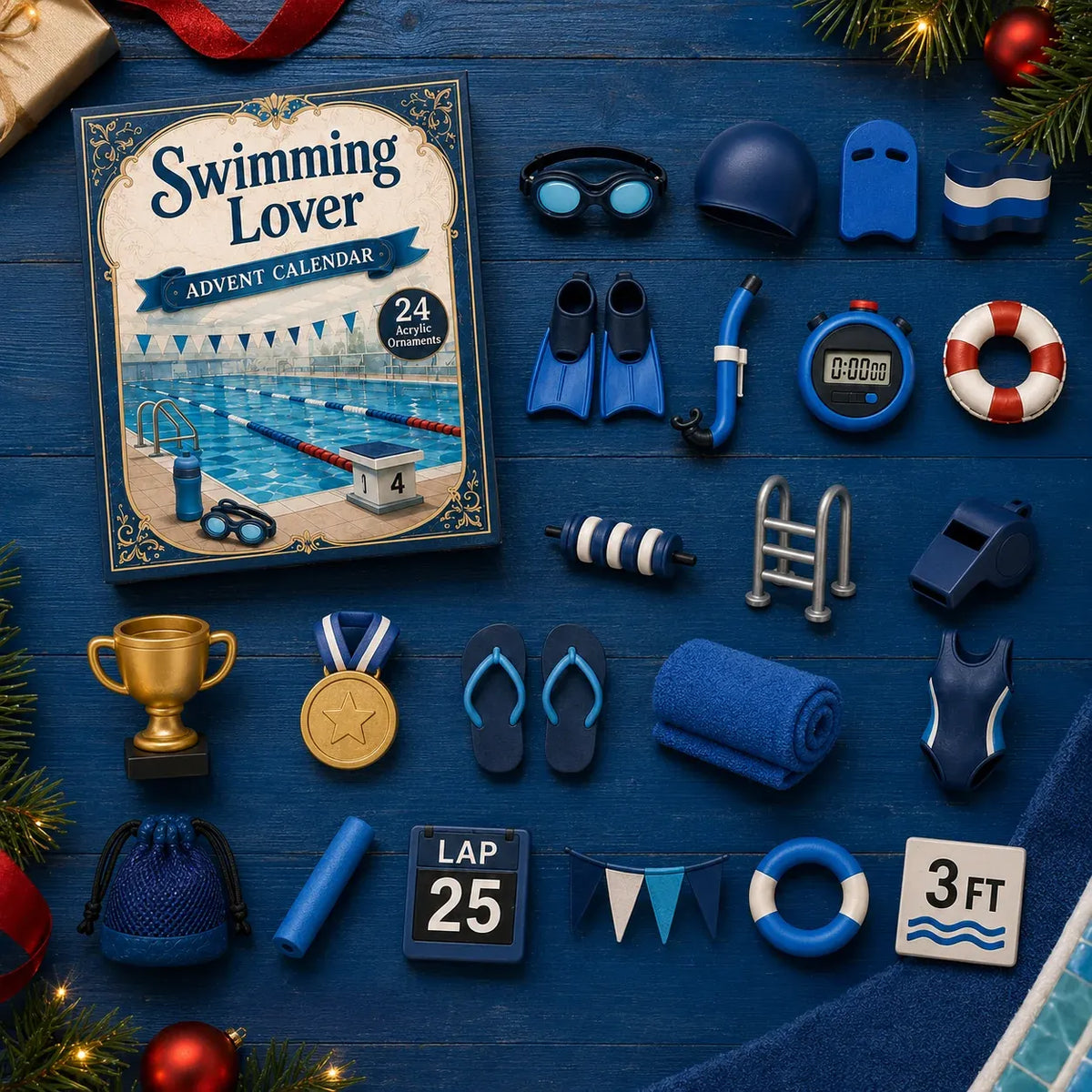 24 Days of PoolsideCheer - SwimmingChristmas CollectorCountdown