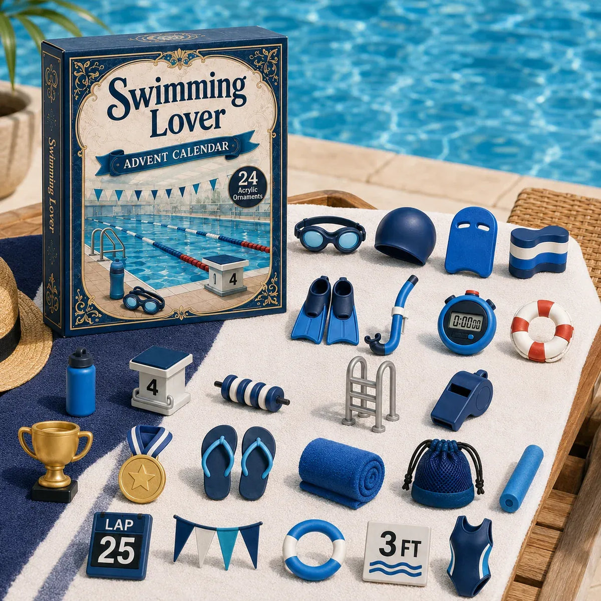 24 Days of PoolsideCheer - SwimmingChristmas CollectorCountdown