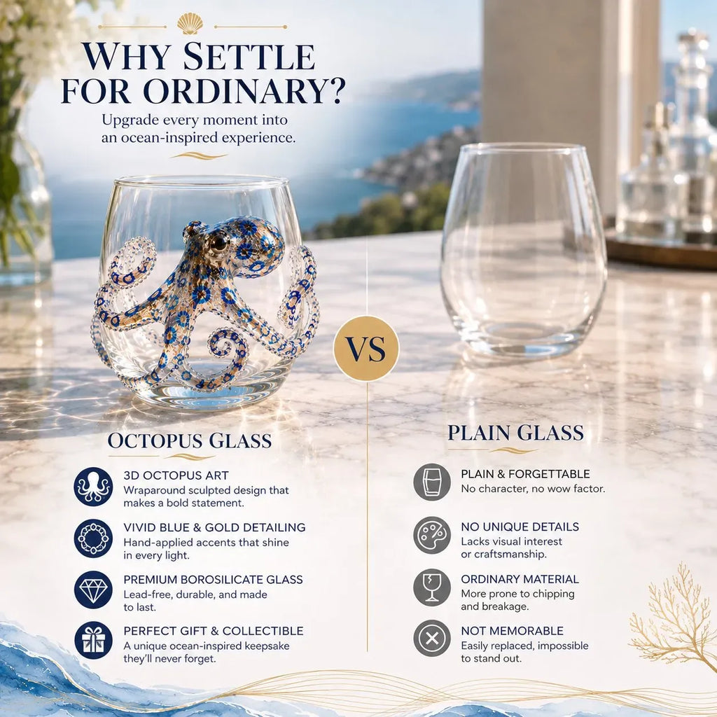 🔥 Last Day 49% OFF – 🌊 3D Ocean Animal Glassware Collection