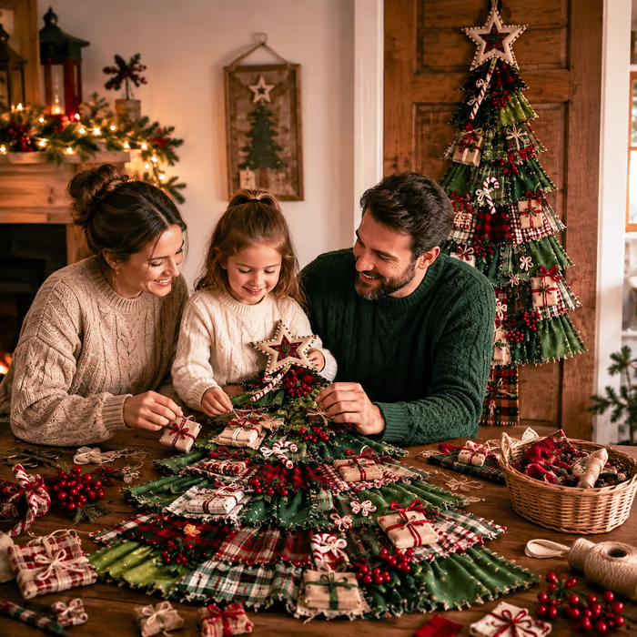 🎄Beginner-Friendly DIY Oversized Patchwork Christmas Tree Door Hanging Kit| Complete Kit with All Tools & Step-by-Step Guide Included 💕