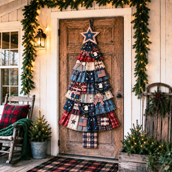 🎄Beginner-Friendly DIY Oversized Patchwork Christmas Tree Door Hanging Kit| Complete Kit with All Tools & Step-by-Step Guide Included 💕