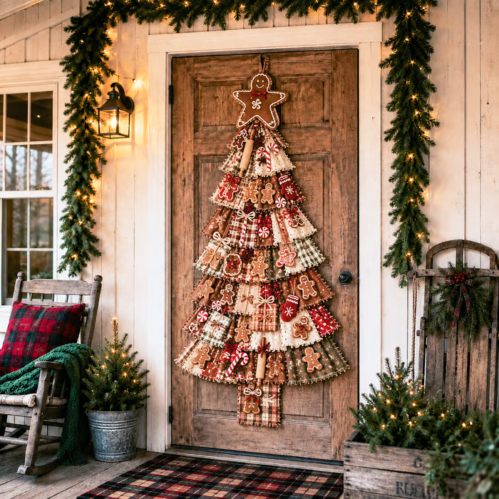 🎄Beginner-Friendly DIY Oversized Patchwork Christmas Tree Door Hanging Kit| Complete Kit with All Tools & Step-by-Step Guide Included 💕