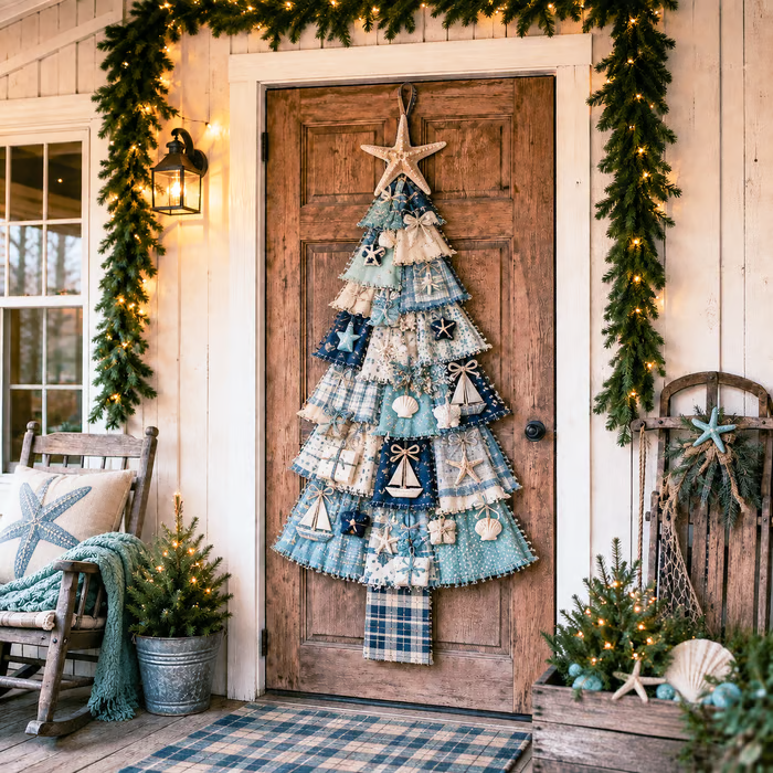 🎄Beginner-Friendly DIY Oversized Patchwork Christmas Tree Door Hanging Kit| Complete Kit with All Tools & Step-by-Step Guide Included 💕