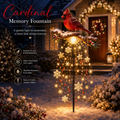 ❤️ Cardinal Memory Fountain – Lighted Christmas Remembrance Garden Decor