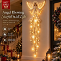 Angel Blessing Starfall Wall Light-Heavenly Christmas Wall Decor