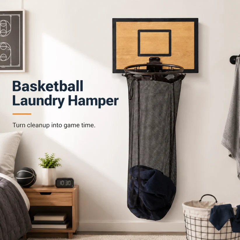 2-in-1 Basketball Laundry Hoop