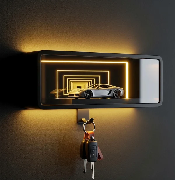 Mount Car Key Holder with LED Light