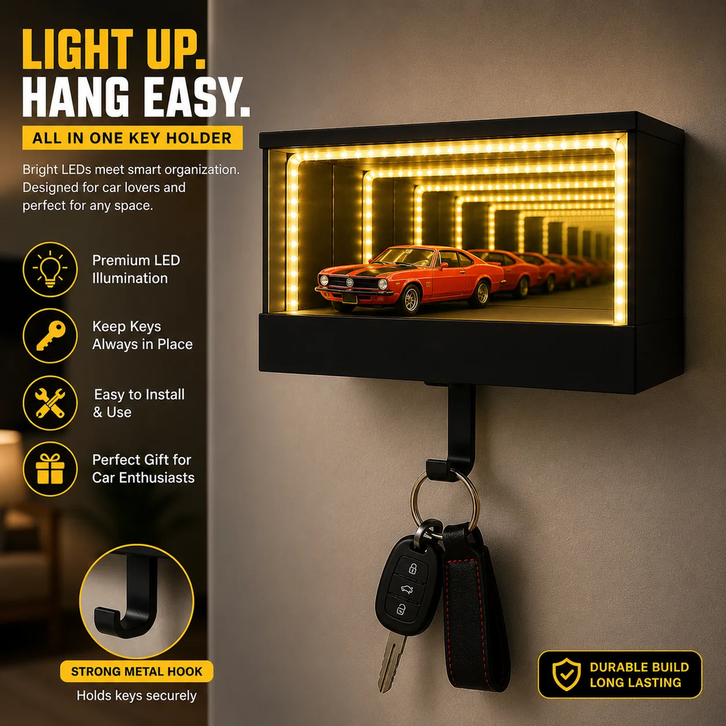 Mount Car Key Holder with LED Light
