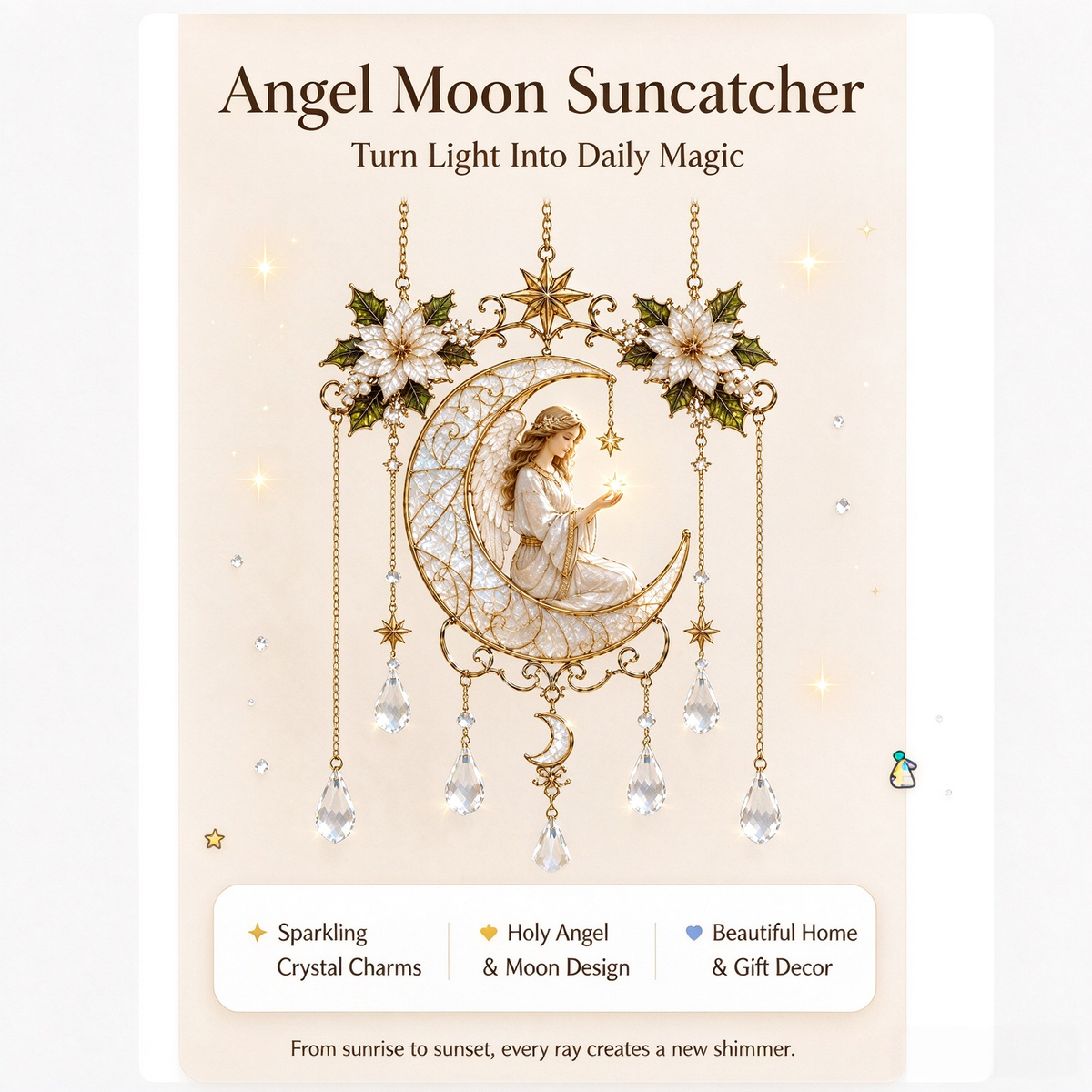 ⚡Limited Offer🎁Angel Stained Glass Look Acrylic Suncatcher