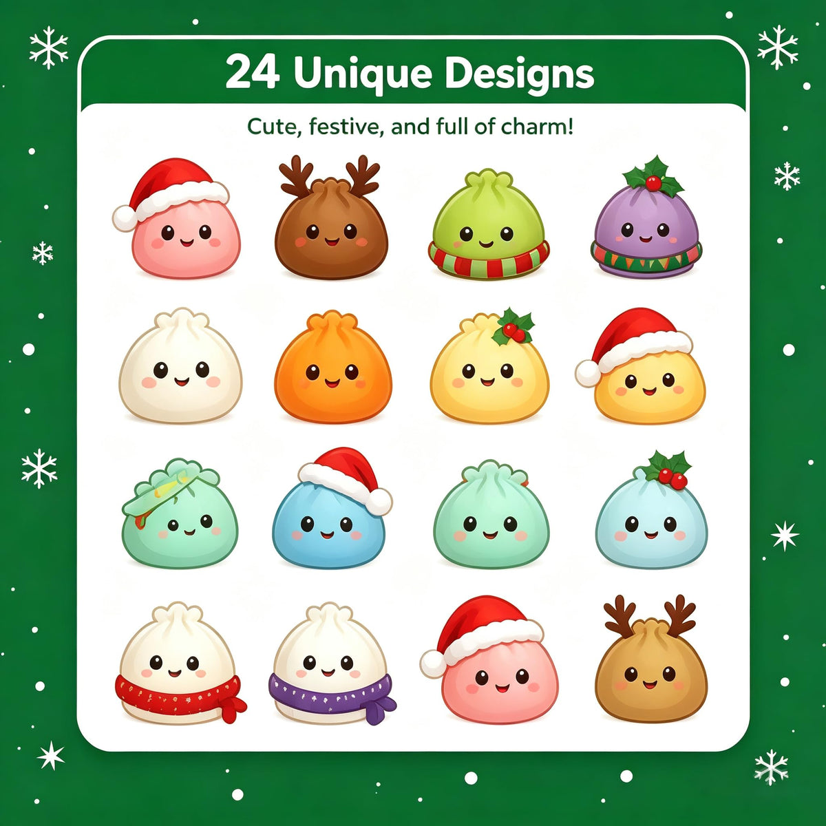 ✨ Glitter Dumpling Squishy 24-Day Christmas Advent Calendar