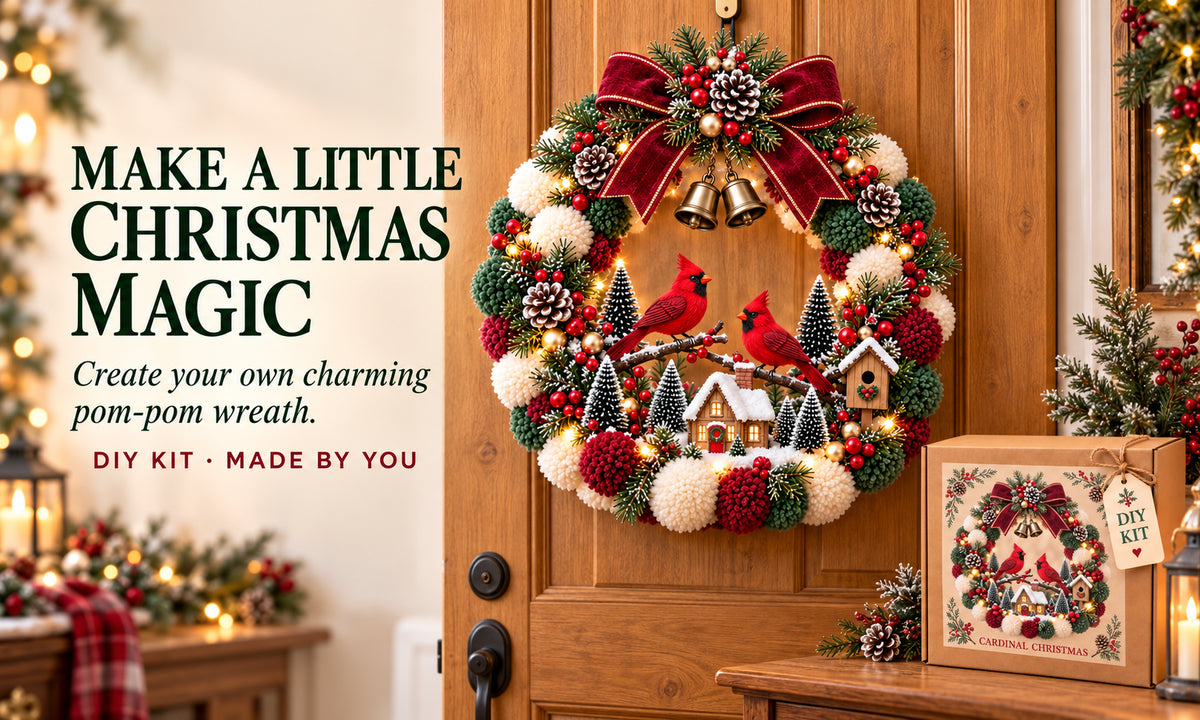 Christmas Pom-Pom Wreath Kit view 2