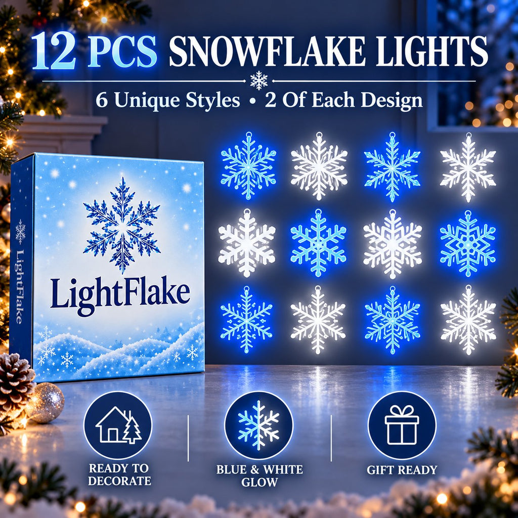 ❄️ LED Snowflake Wall Set