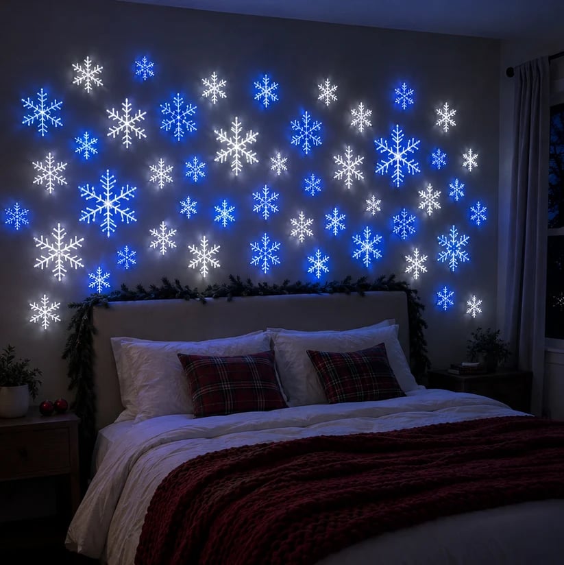 ❄️ LED Snowflake Wall Set