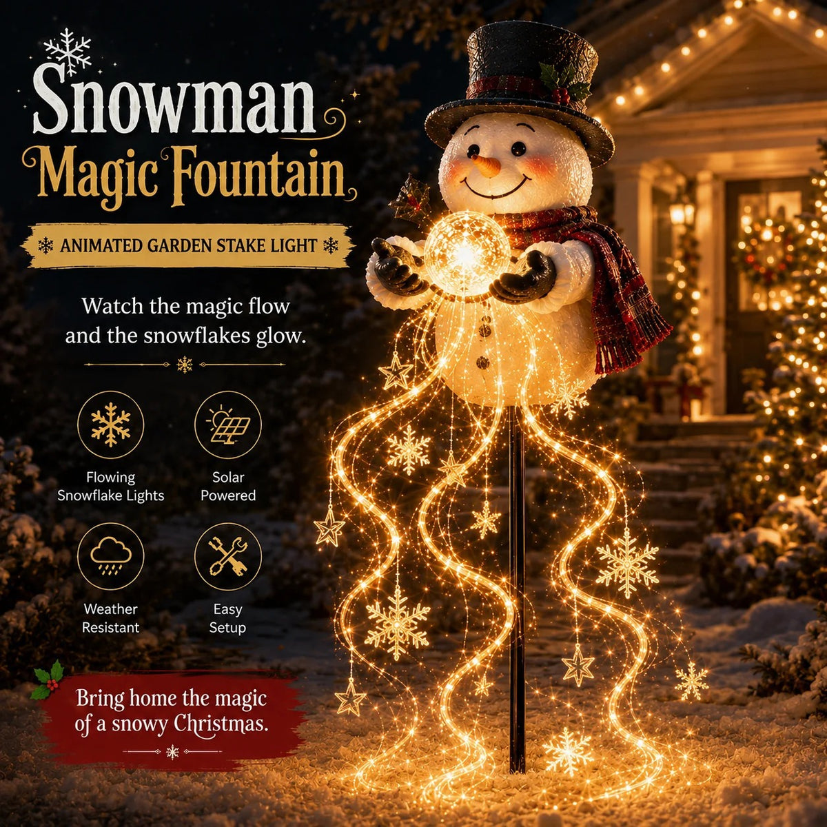 🎅 Christmas Early Discount 49% Off 🎁 Magic Pour – Flowing LED Christmas Garden Light