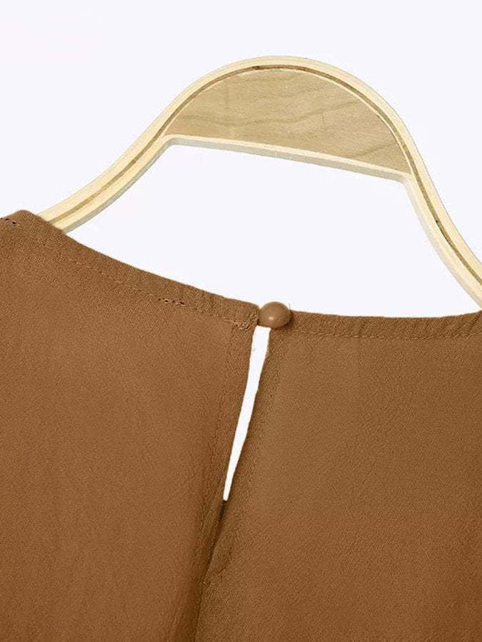 Women's Cotton Linen Casual Top and Pant Set