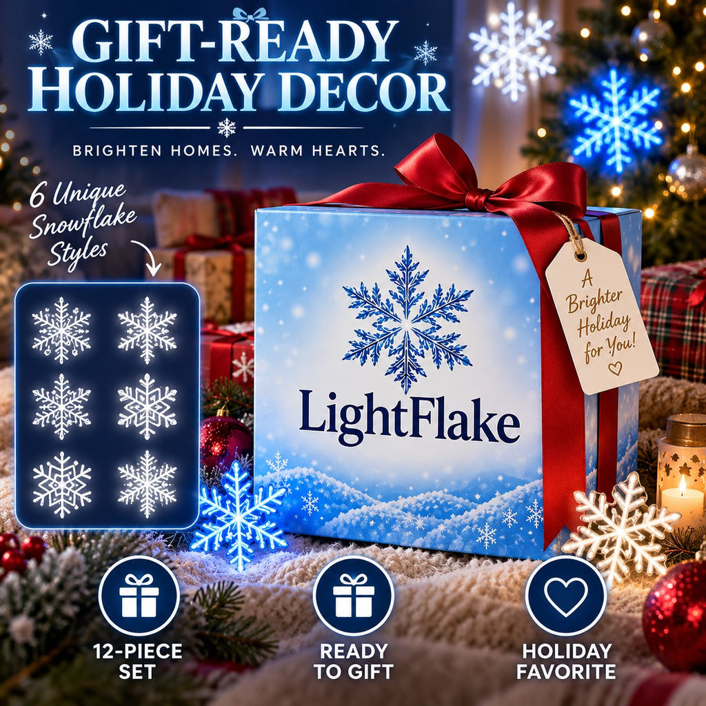 ❄️ LED Snowflake Wall Set