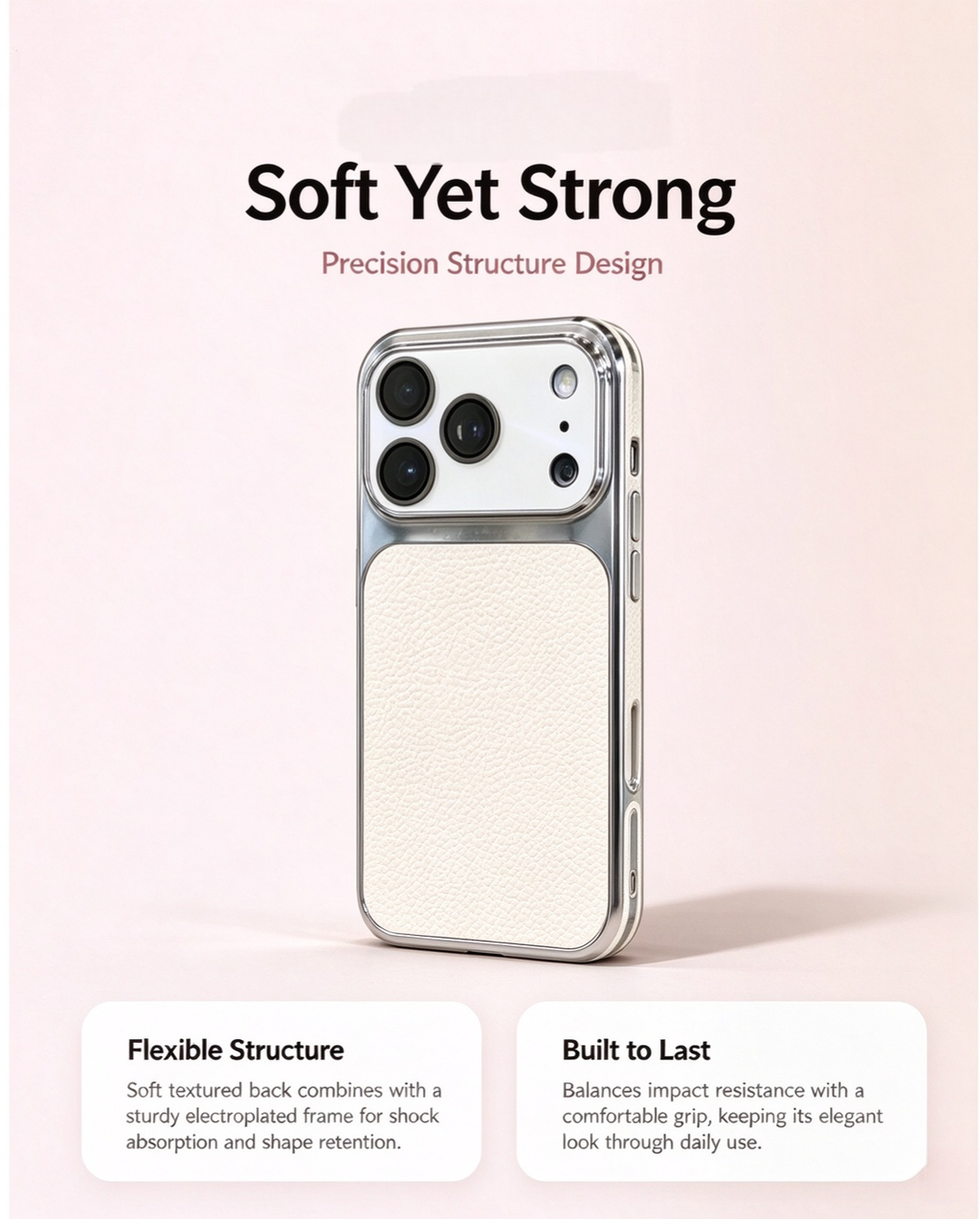 🔥Limited Sale🔥 Litchi Texture Electroplated Phone Case for/ iPhone 15/ iPhone 16 / iPhone 17