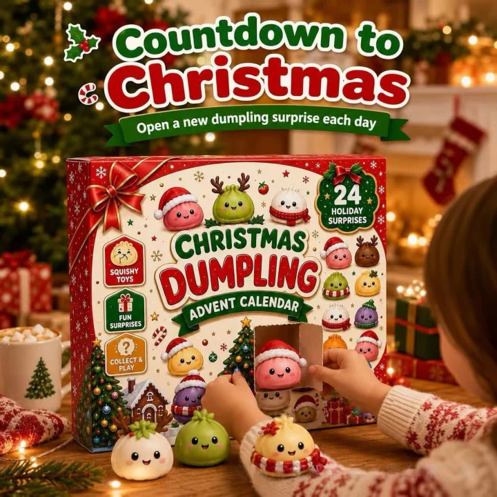 ✨ Glitter Dumpling Squishy 24-Day Christmas Advent Calendar