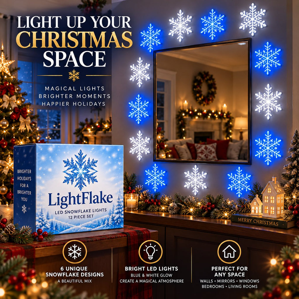 ❄️ LED Snowflake Wall Set