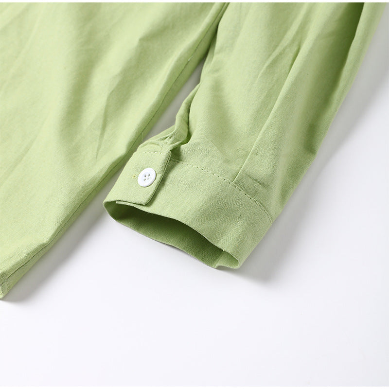 Linen Solid Slit Cardigan and Wide-Leg Pant Suits