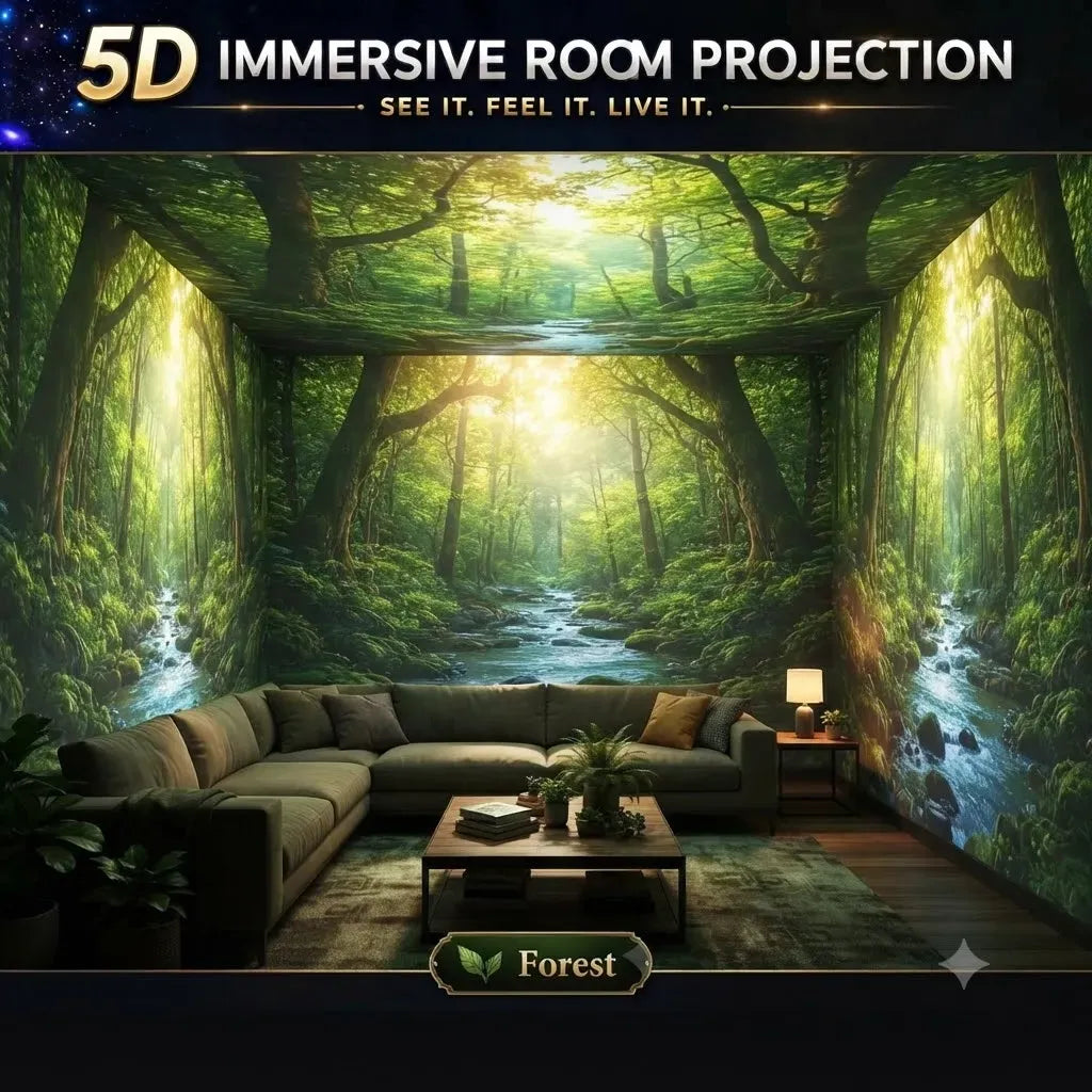 Smart Holographic Ocean & Galaxy & Forest 5D Projector