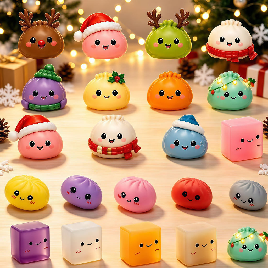 ✨ Glitter Dumpling Squishy 24-Day Christmas Advent Calendar