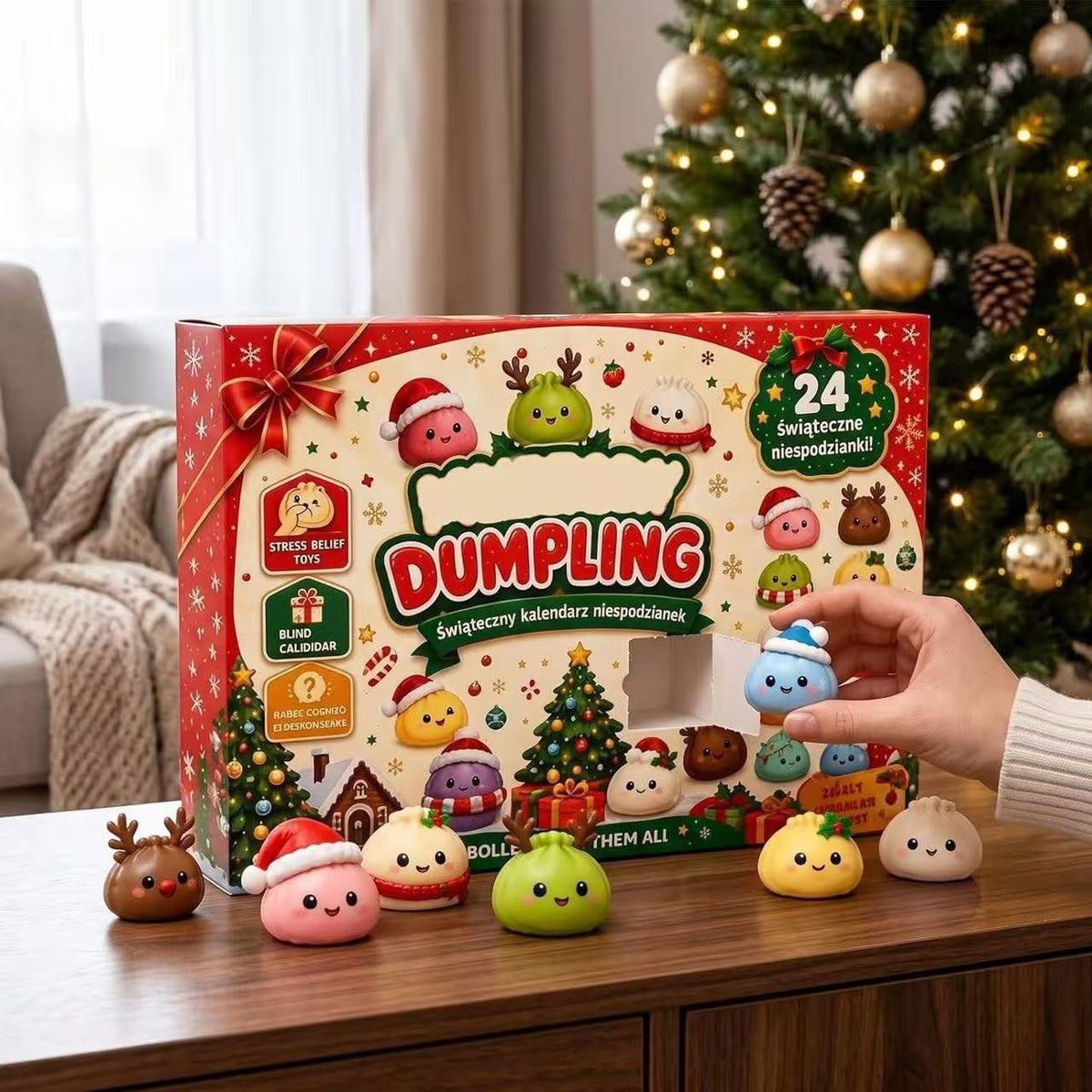 ✨ Glitter Dumpling Squishy 24-Day Christmas Advent Calendar
