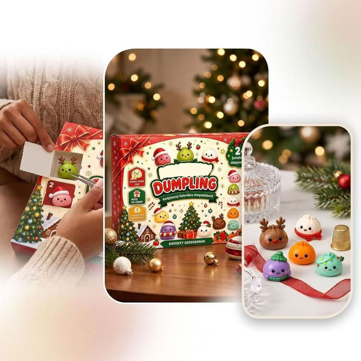 ✨ Glitter Dumpling Squishy 24-Day Christmas Advent Calendar