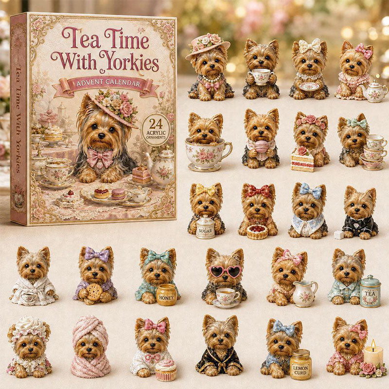 😍🐶24 Days Yorkie Acrylic Ornament Advent Calendar