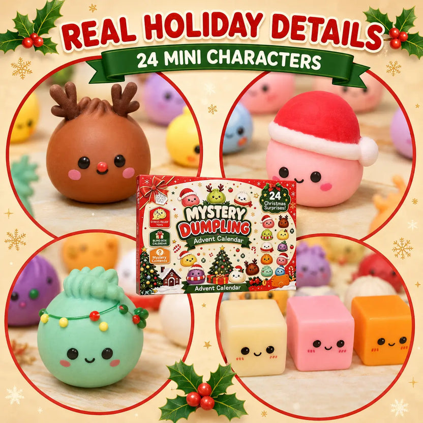 ✨ Glitter Dumpling Squishy 24-Day Christmas Advent Calendar