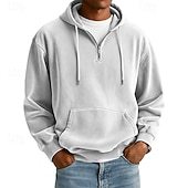 Men's Hoodie Pullover Hoodie Sweatshirt Quarter Zip Hoodie Streetwear Cool Spring Fall