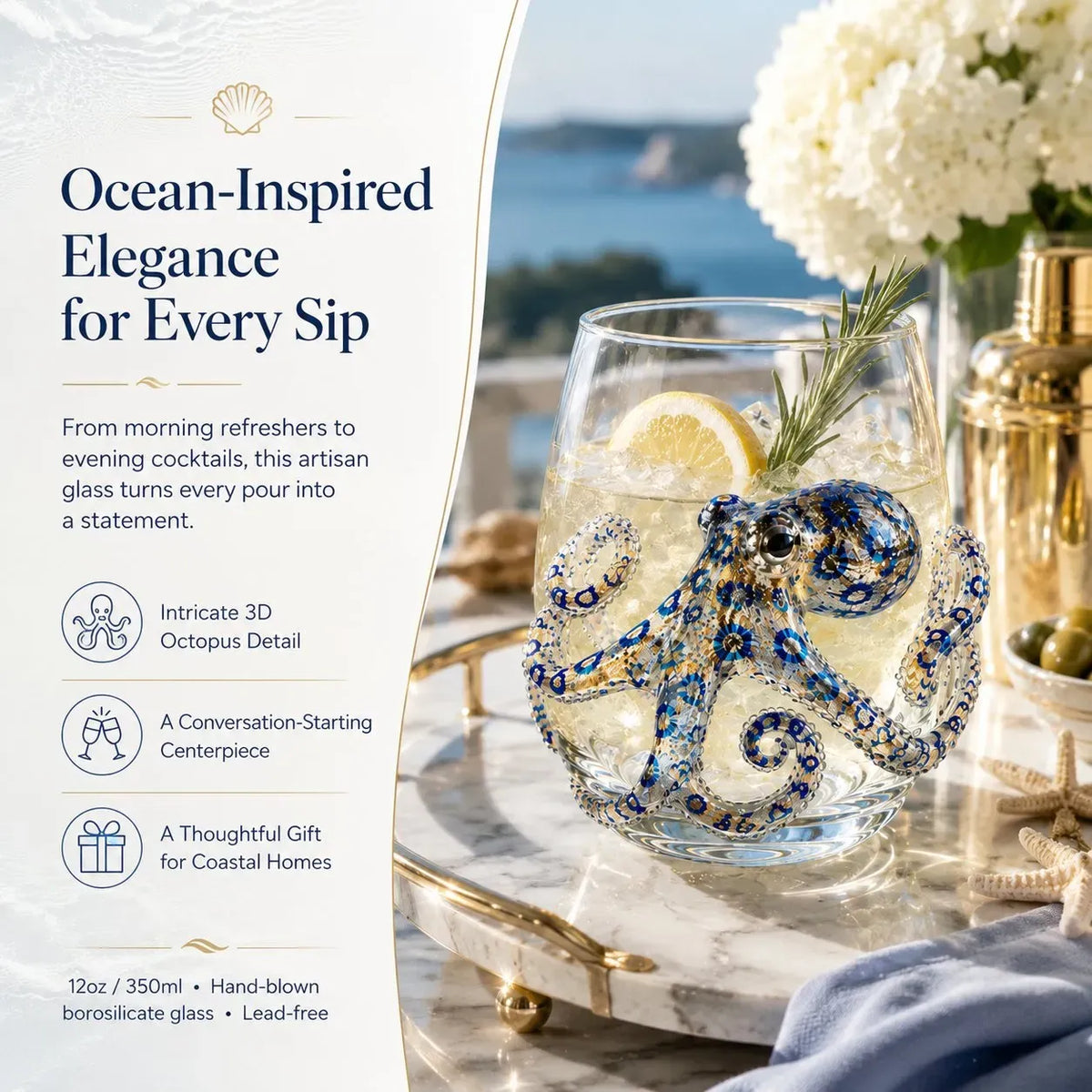 🔥 Last Day 49% OFF – 🌊 3D Ocean Animal Glassware Collection