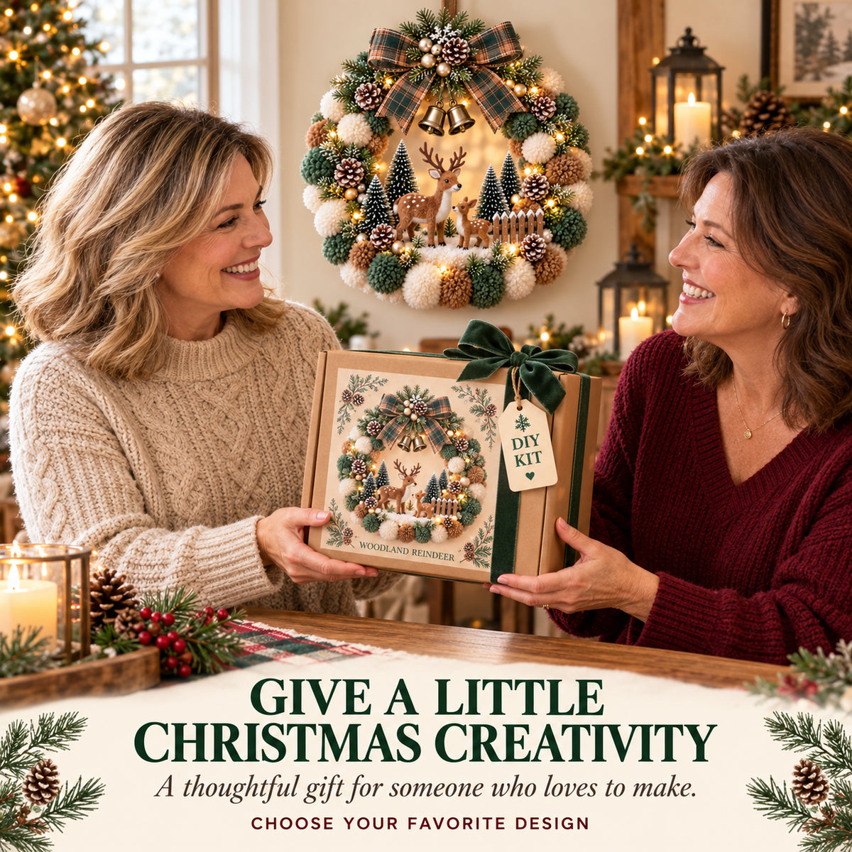 Christmas Pom-Pom Wreath Kit view 7