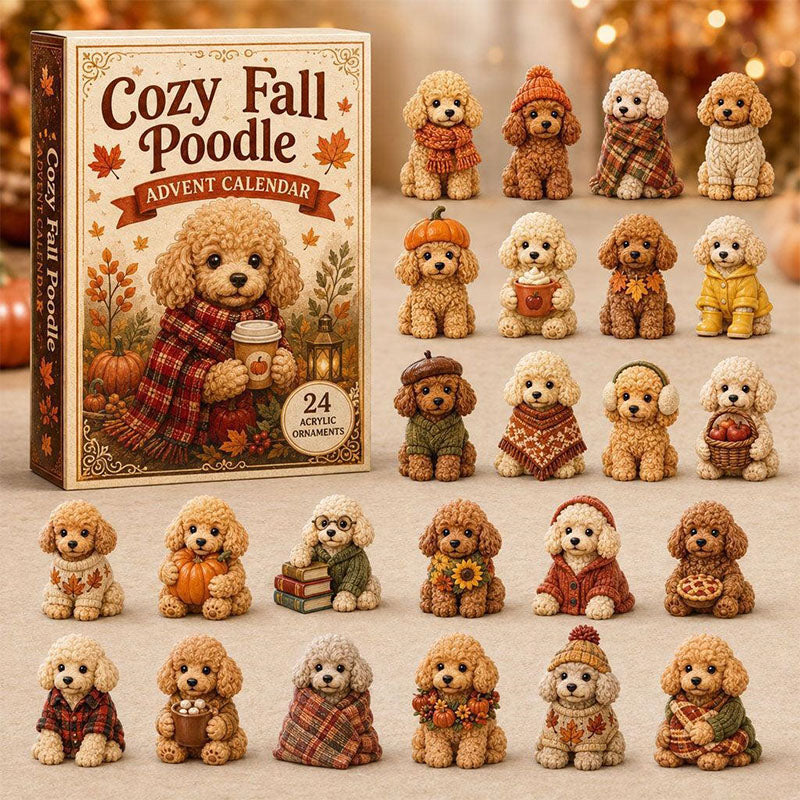 🎁24 Days Poodle Acrylic Ornament Advent Calendar