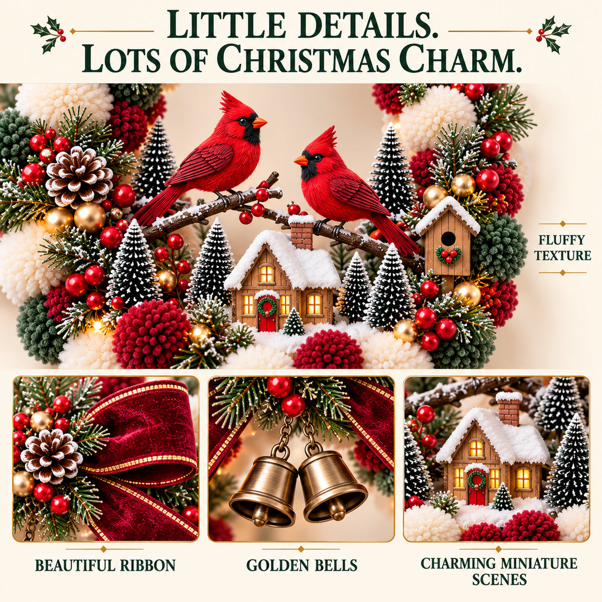 Christmas Pom-Pom Wreath Kit view 6