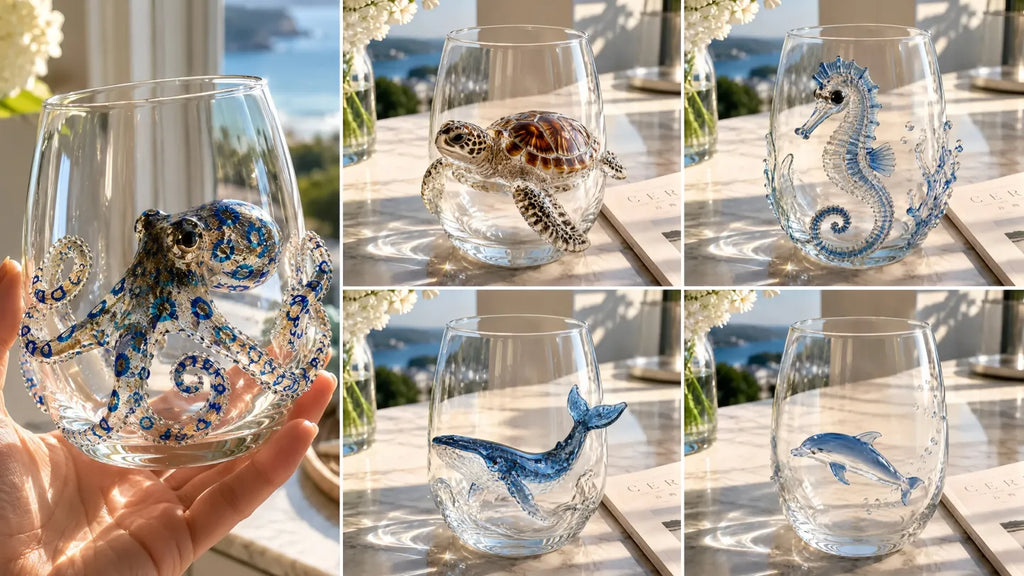🔥 Last Day 49% OFF – 🌊 3D Ocean Animal Glassware Collection