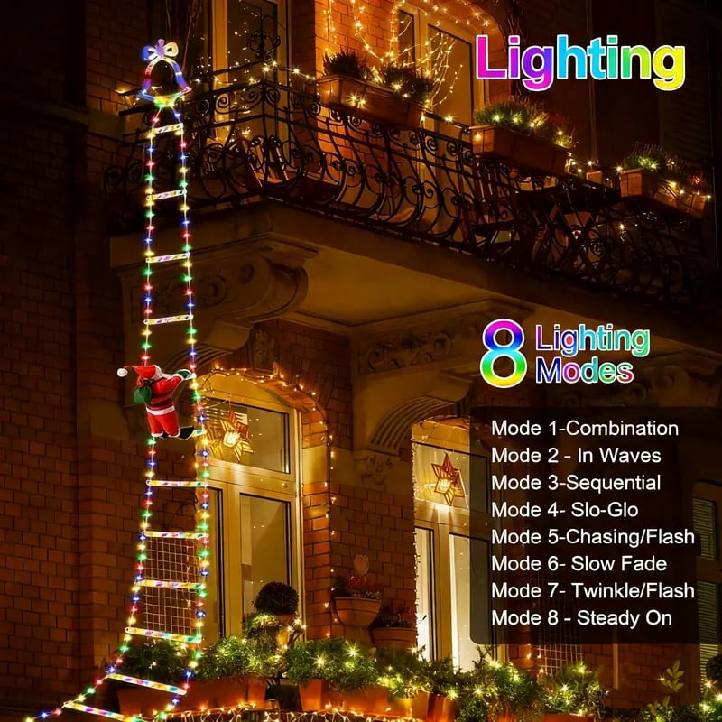 🎄Christmas Santa Climbing Stairs Light🎅