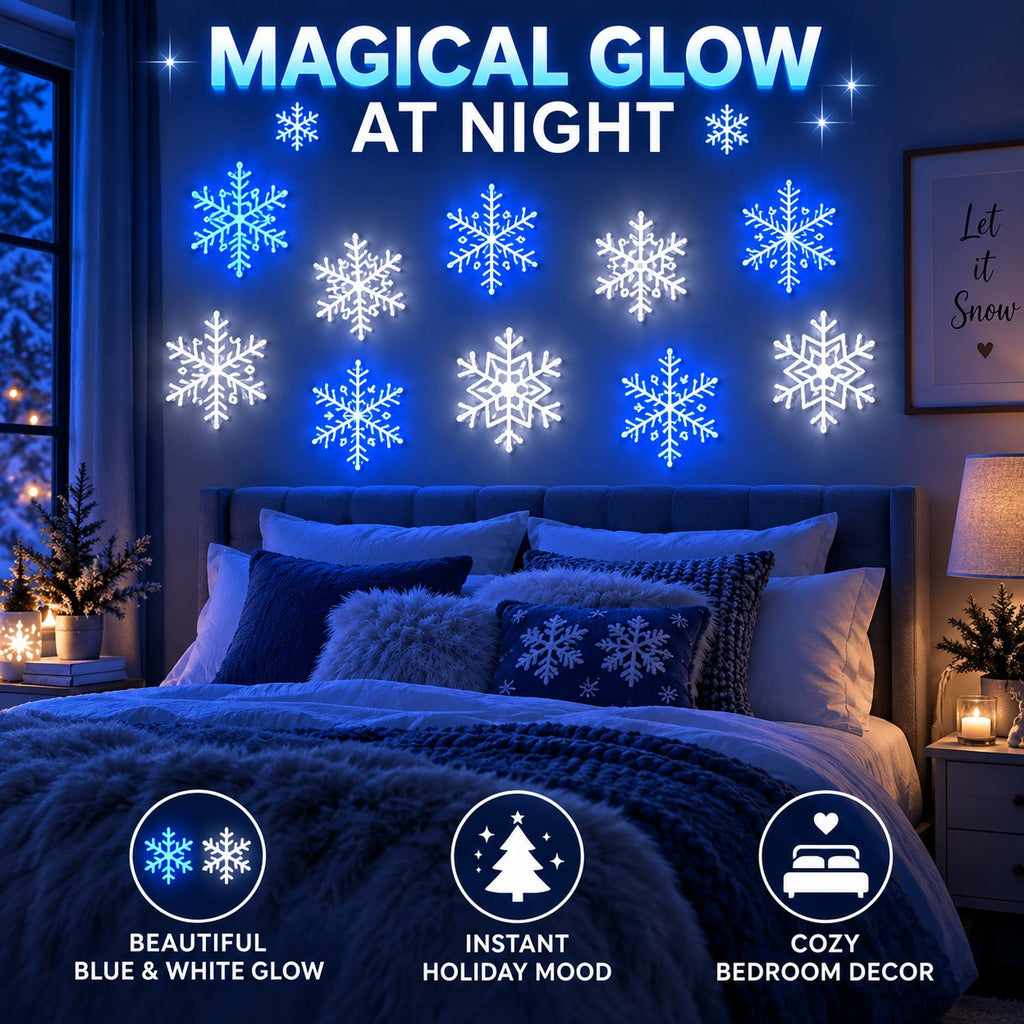❄️ LED Snowflake Wall Set