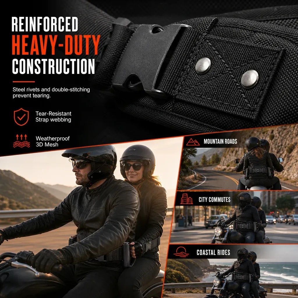 Motorcycle Passenger Grab Handle Belt view 6