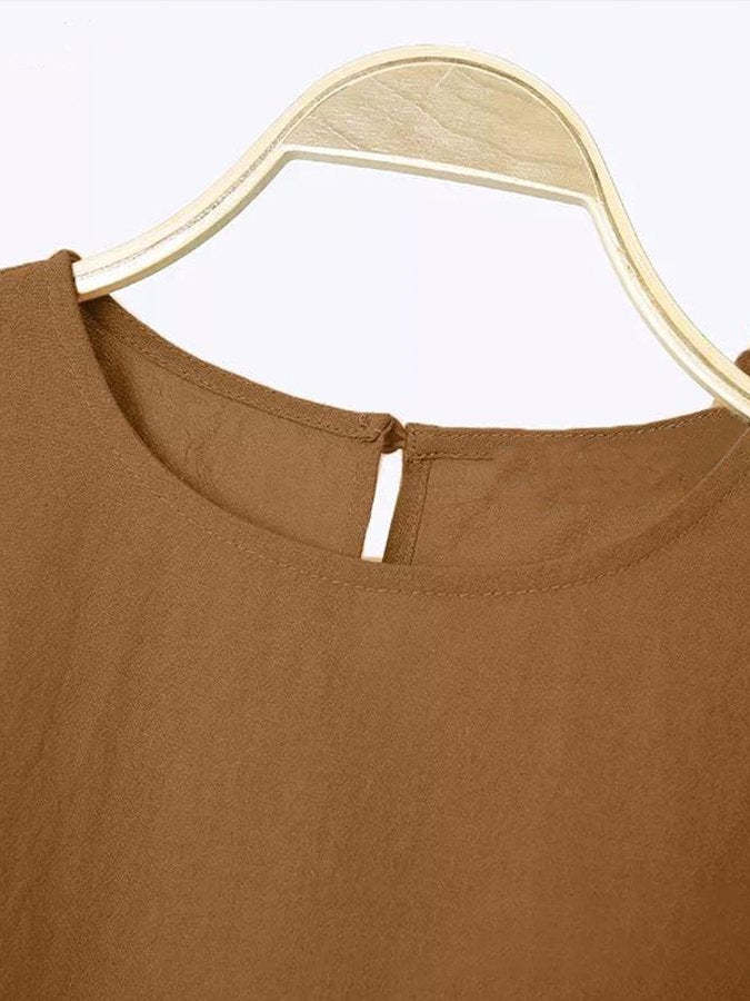 Women's Cotton Linen Casual Top and Pant Set