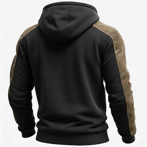 Men's Hoodies & Sweatshirts Long Sleeve Stand Collar Half Zip Fall Winter Spring &  Fall