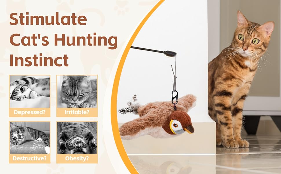🐦 Flying Bird | Interactive Flapping Bird Cat Toy